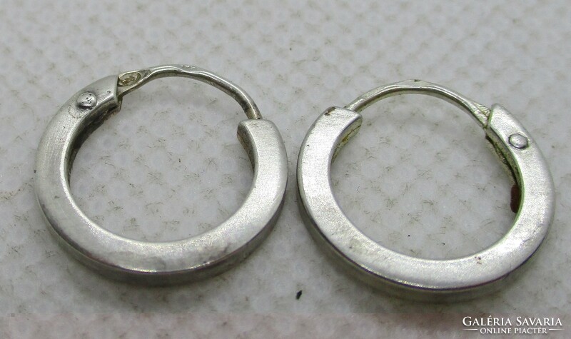 Beautiful old small silver hoop earrings