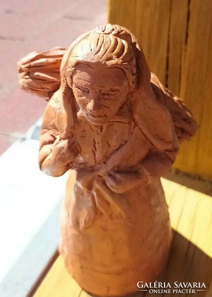 Incense barrel terracotta ceramic figurine