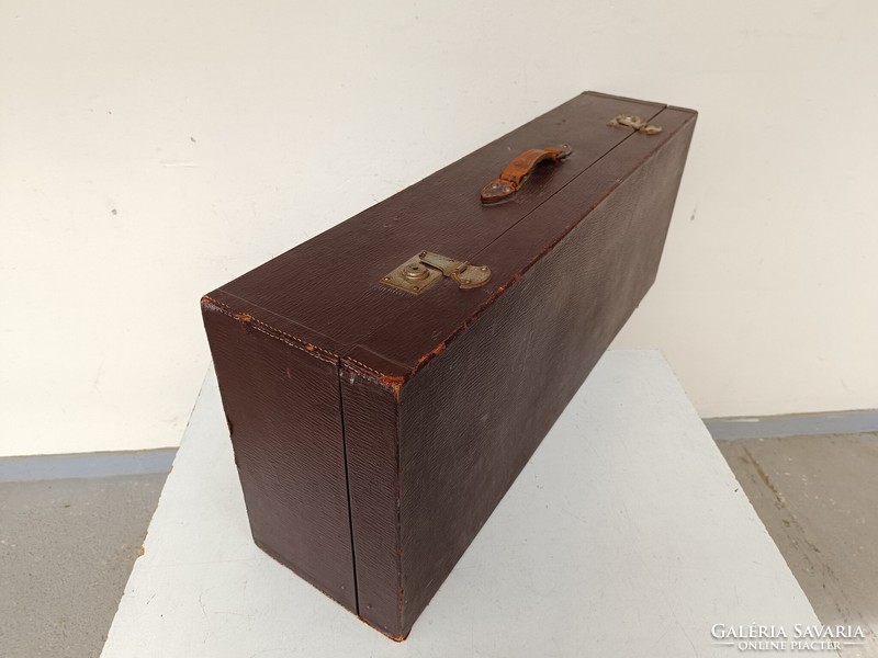 Antique traveling dress wooden long suitcase suitcase costume movie theater prop 726 8690
