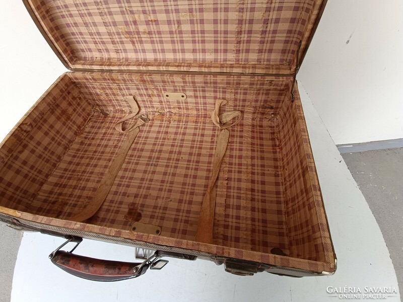 Antik ruhás bőrönd koffer jelmez film színház kellék dekoratív szép állapotú 721 8685