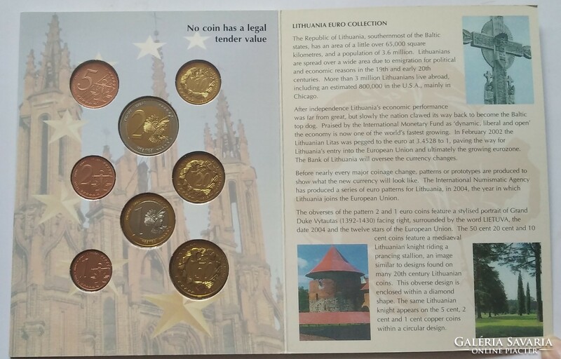 2004 Lithuania-euro circulation line, in decorative case