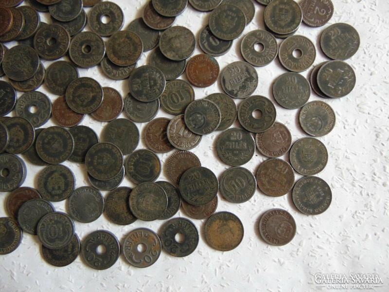 Crown - Pengő era penny coins 130 pieces lot!