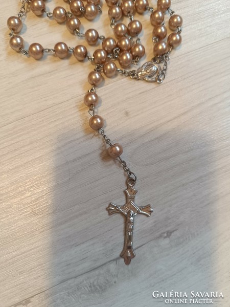 Rosary in antique gold color