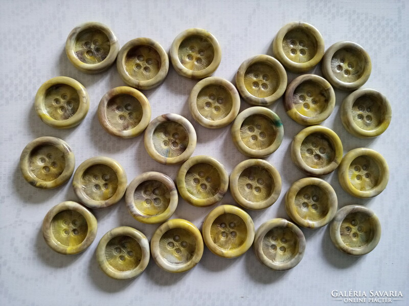Coat buttons with thick edges 28 pcs