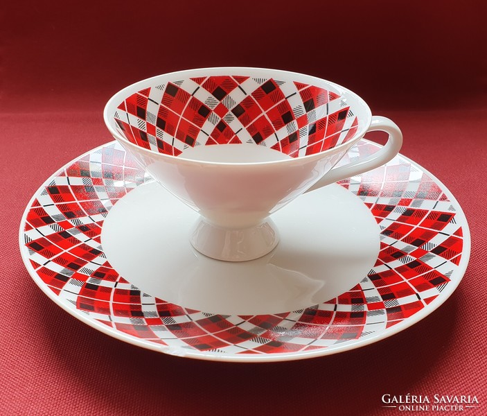 Bavaria német porcelán kávés teás reggeliző szett hiányos csésze kistányér tányér