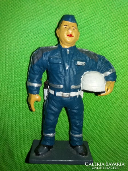 Retro custom made lead motorcycle police figure from the 1990s 10 cm according to the pictures