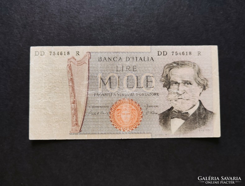 Italy 1000 lire / lira 1969, f+