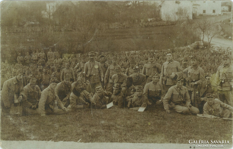 1915 – Első világháborús K.u.K., állomáshelyükön táborozó M. kir. 12. honvéd gyalogezred katonái. Ké