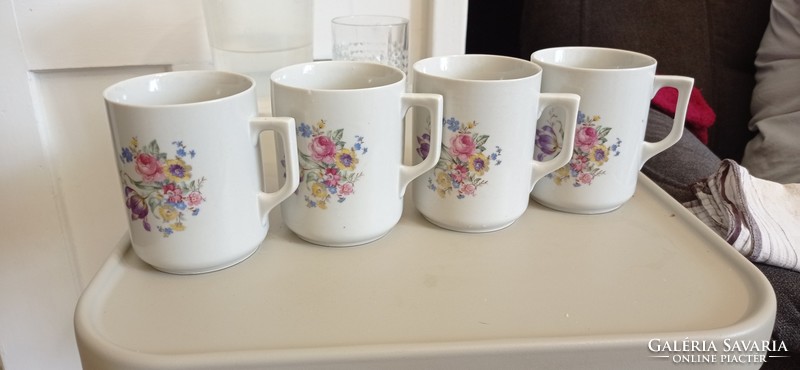Zsolnay porcelain water mugs 4 pieces