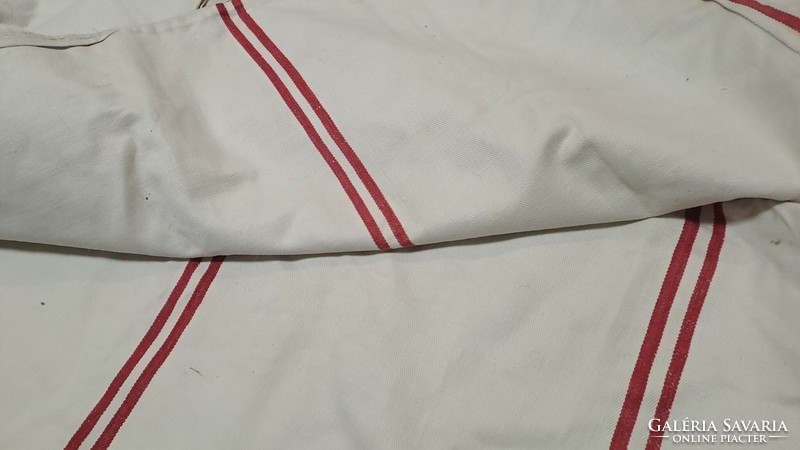 Striped linen waistband, straw bag 190cm x 95cm