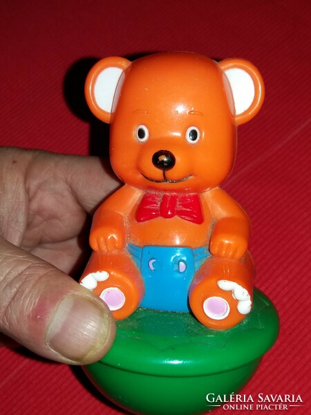 Régi "KELJ FEL JANCSI " mackó maci medve plasztik játék figura jó állapot a képek szerint