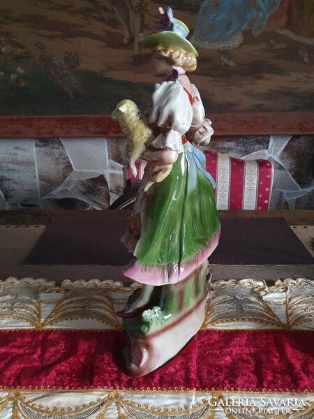 Barokk Gdr porcelán figura