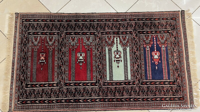 3500 Pakistani Bokhara Hand Knotted Wool Persian Prayer Rug 79x143cm Free Courier