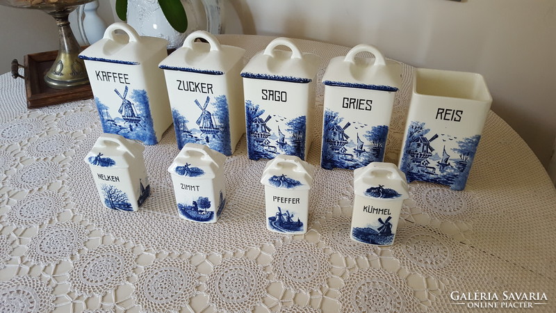 Antik,Staffel "Donau" kerámia fűszertartó szett