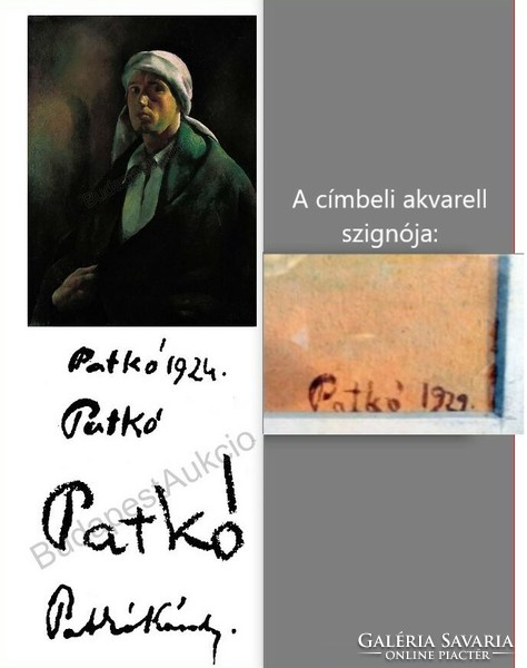 Károly Patkó: Italian porta, 1929 - with professional opinion, guarantee!