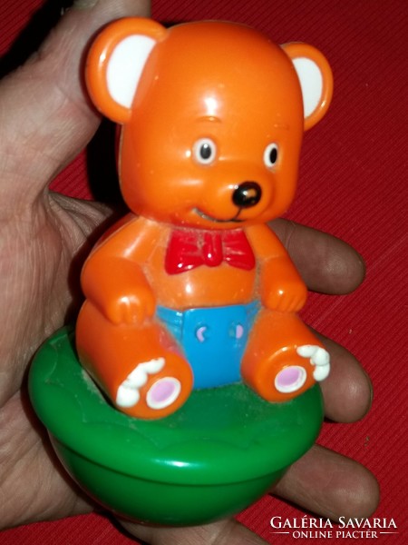 Régi "KELJ FEL JANCSI " mackó maci medve plasztik játék figura jó állapot a képek szerint
