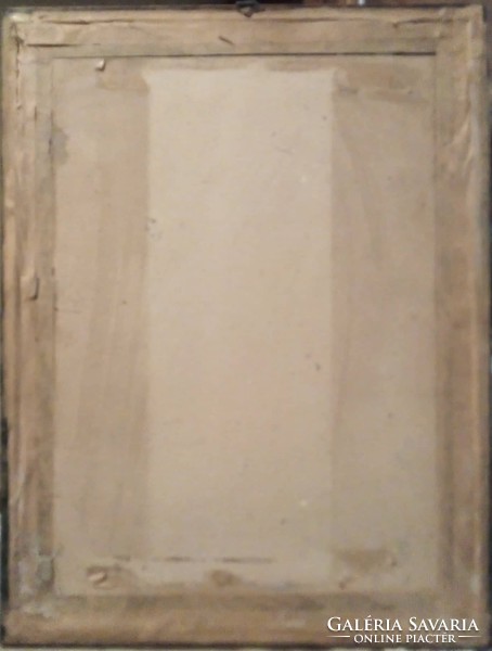 Üvegezett képkeret reprodukcióval, 42 x 32 cm