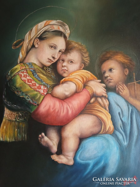 Madonna with her baby oil painting