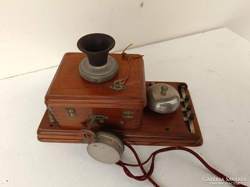 Antik falra szerelhető fa telefon 1890-1905 ös évek 861 8814