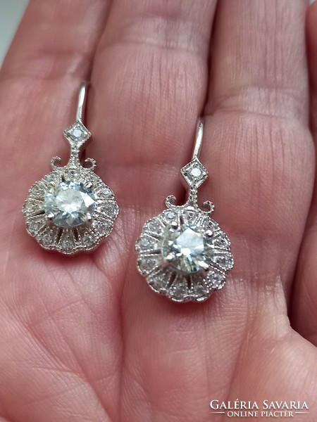 2.80 Ct vvs1 h moissanite diamond 925 silver earrings