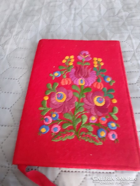 Embroidered book cover