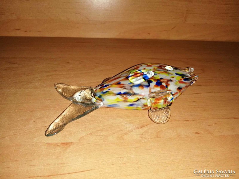 Retro glass fish - 17 cm long (22/k)