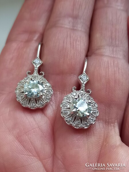 2.80 Ct vvs1 h moissanite diamond 925 silver earrings