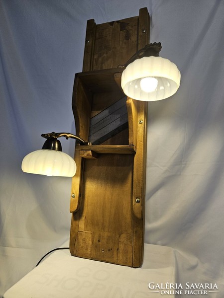 Unique wall lamp made of planer