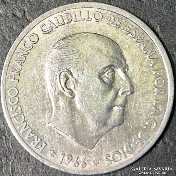 Spanyolország 50 céntimo, 1966 "69" a csillagon