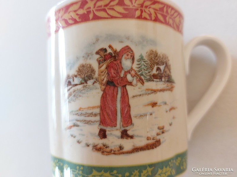 Christmas villeroy & boch porcelain mug with Santa pattern