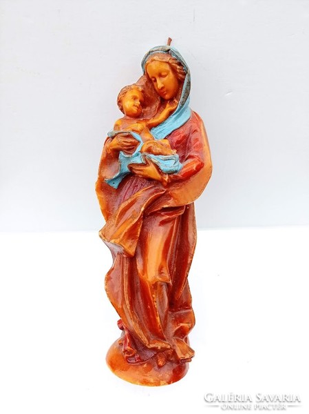 Szűz Mária a Kis Jézussal viasz - gyertya szobor