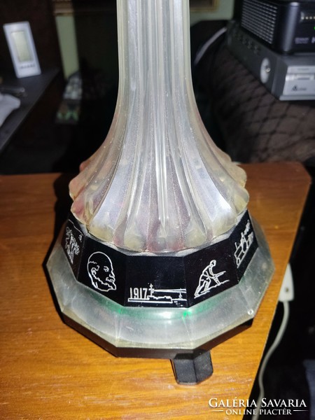 Soviet space flight anniversary lamp