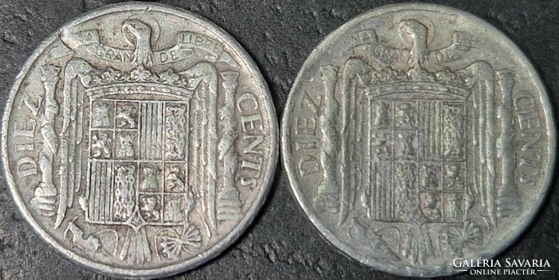 Spanyolország 10 céntimo, LOT (8 DB)