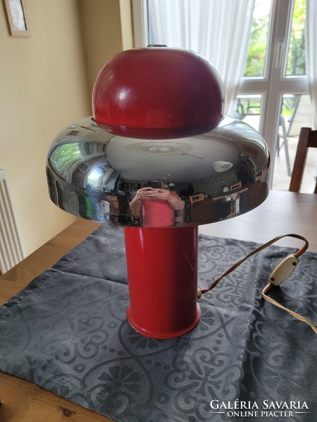 OPTEAM felhő piros design asztali lámpa, loft, retro 1976.