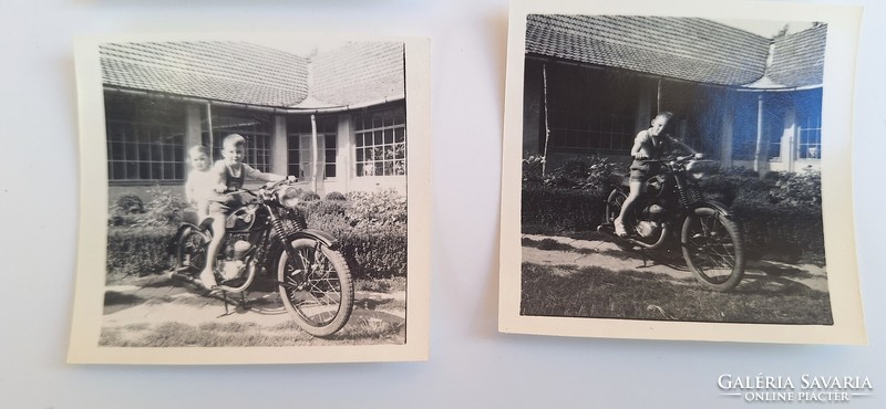4 pieces of old photos of motorcycles, motorbikes