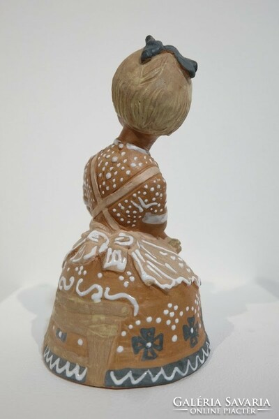 Margit Kovács: girl with baby, ceramic sculpture - 51964