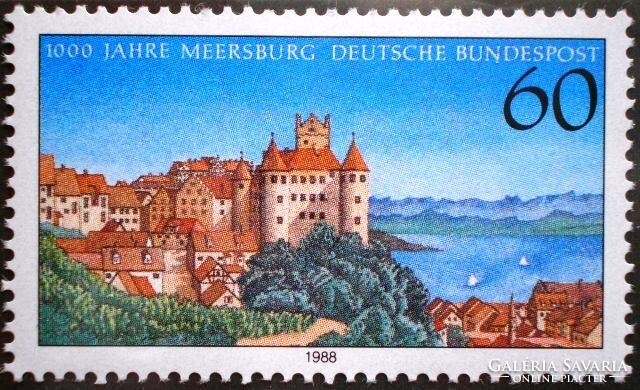 N1376 / Germany 1988 1000th Anniversary of Meersburg Castle stamp postman