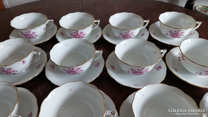 Herend Nanking patterned tea cup with bottom 12 pcs