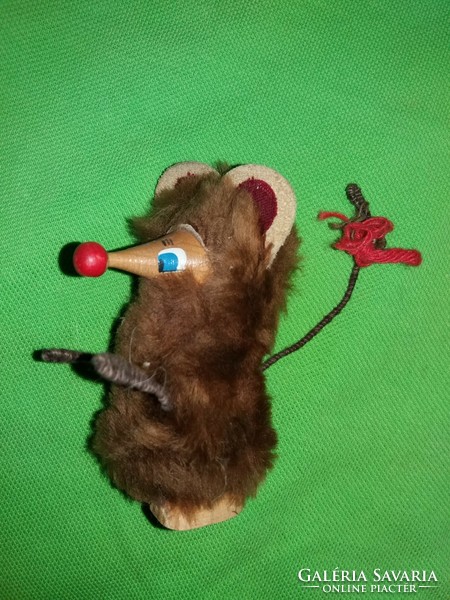 Old Hungarian foky studio fairy tale mouse element wooden doll wooden figure 9 cm condition according to the pictures