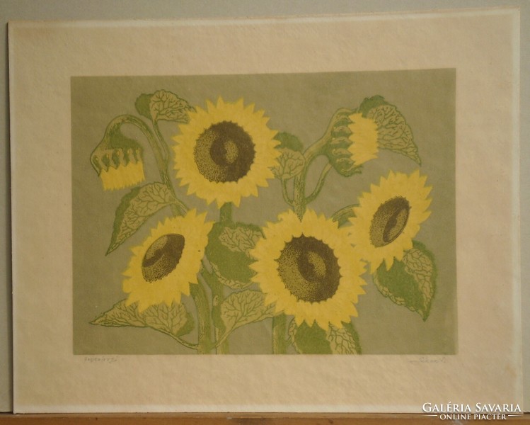 Sándor Jánosi (1927 - 1982): sunflowers