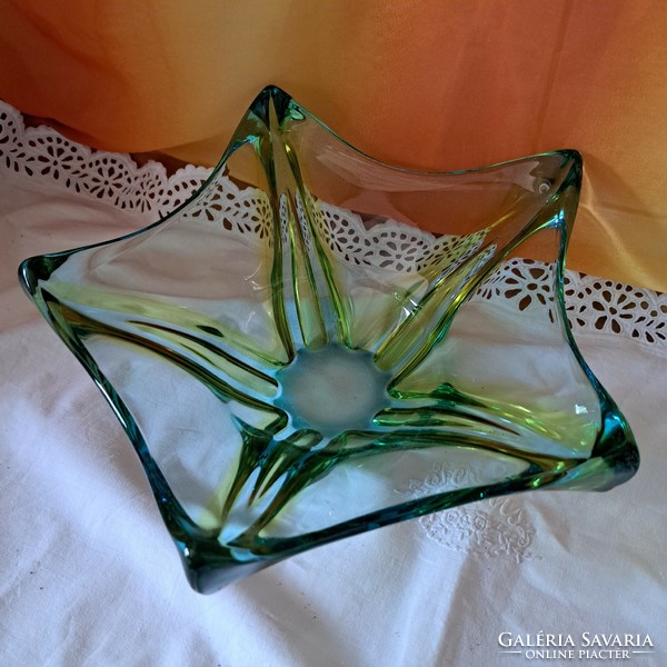 Bohemia glass bowl 5-angled