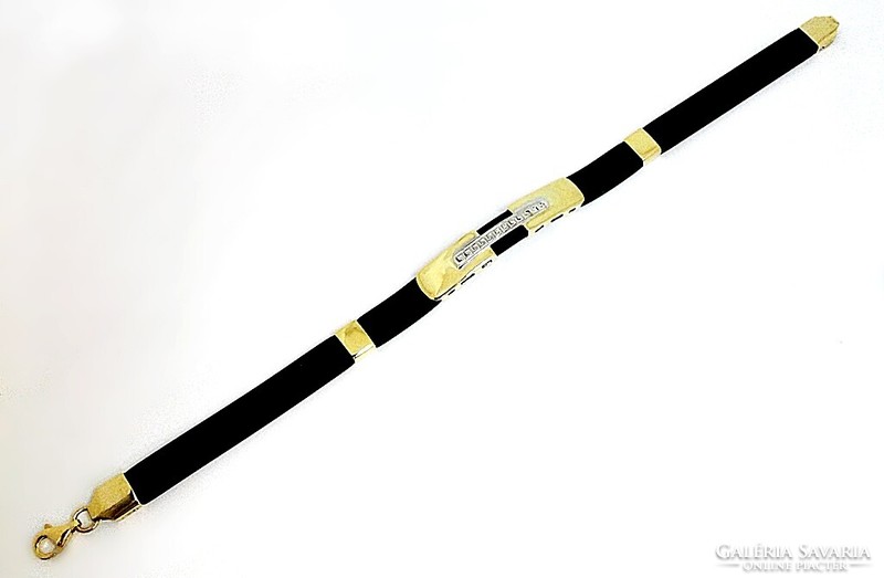 Yellow-white gold rubber bracelet (zal-au124512)