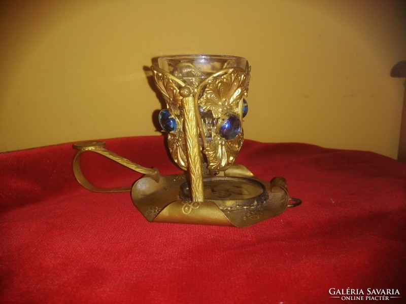 Antique, protected table/wall holy water holder