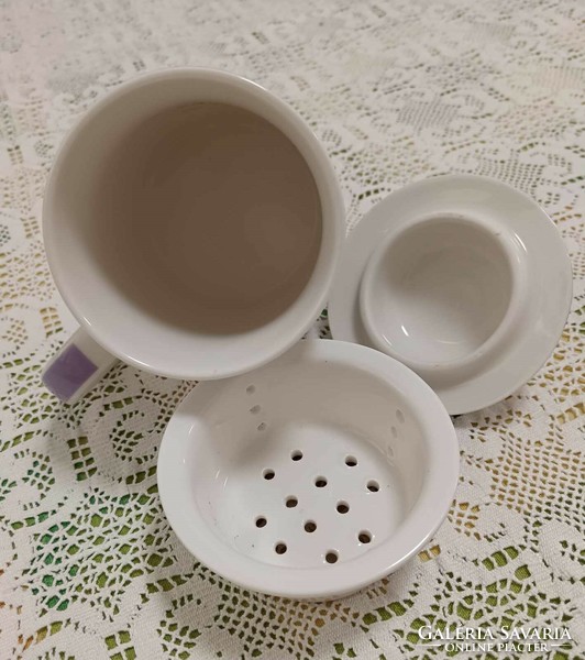 Lavender mug (with filter, lid, box)