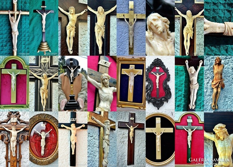 Kivételes ajánlat! Antik Eredeti Restaurált 60 darab CSONT Jézus Krisztus az: 1620-1917. év