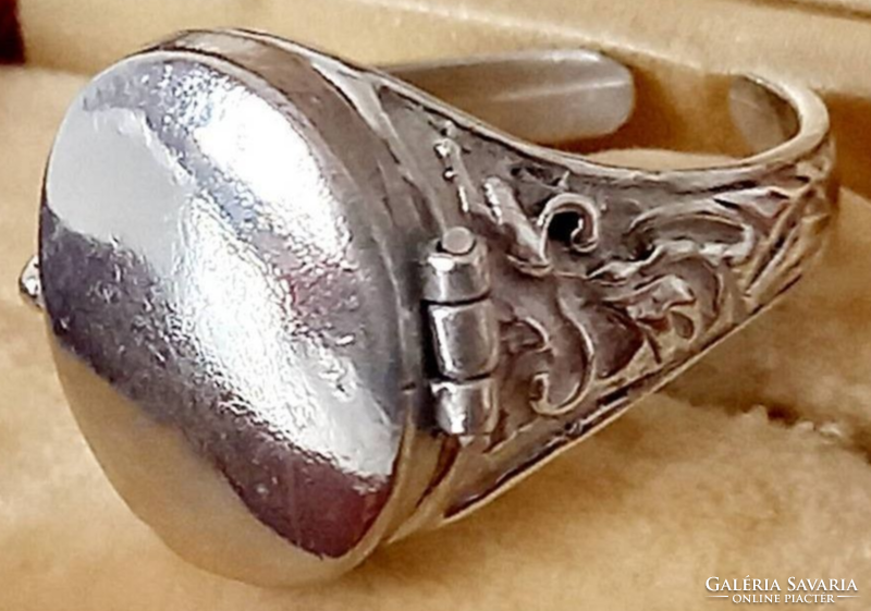 Openable silver ring with adjustable size, beautiful manual goldsmith's work rarity