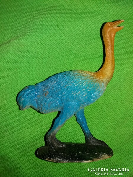 Old quality new-ray ostrich rubber animal figure, large size 15 cm, good condition according to the pictures