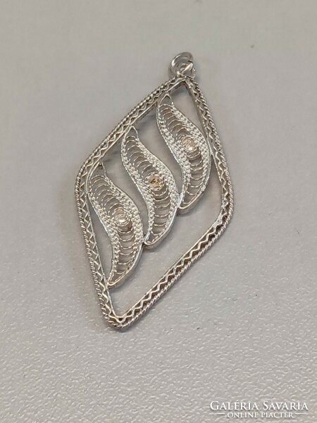 Filigree silver pendant