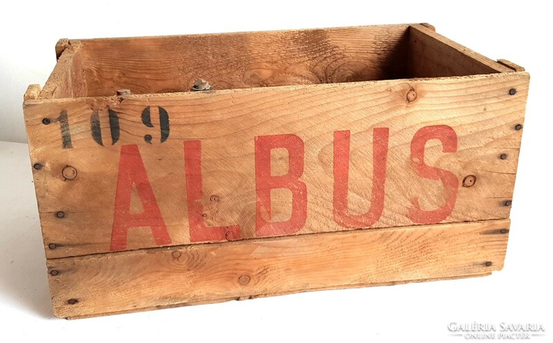 Albus shaving soap advertising wooden box