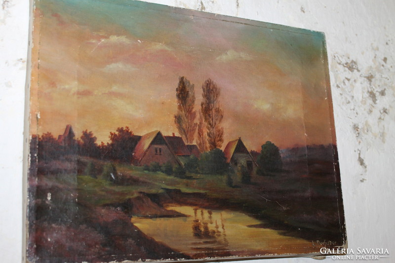 Antique signed painting 922